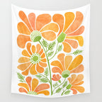 Happy California Poppies Floral Wall Tapestry Gallery Image 4