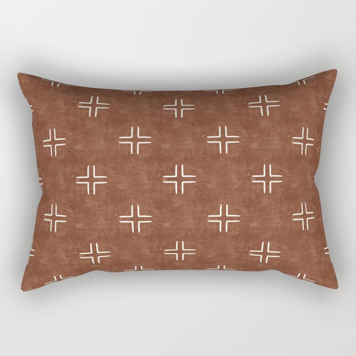 mudcloth crosses - brandywine Rectangular Pillow Gallery Image 2