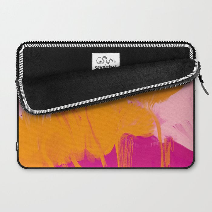 Bloom In Orange & Pink Laptop Sleeve Gallery Image 2