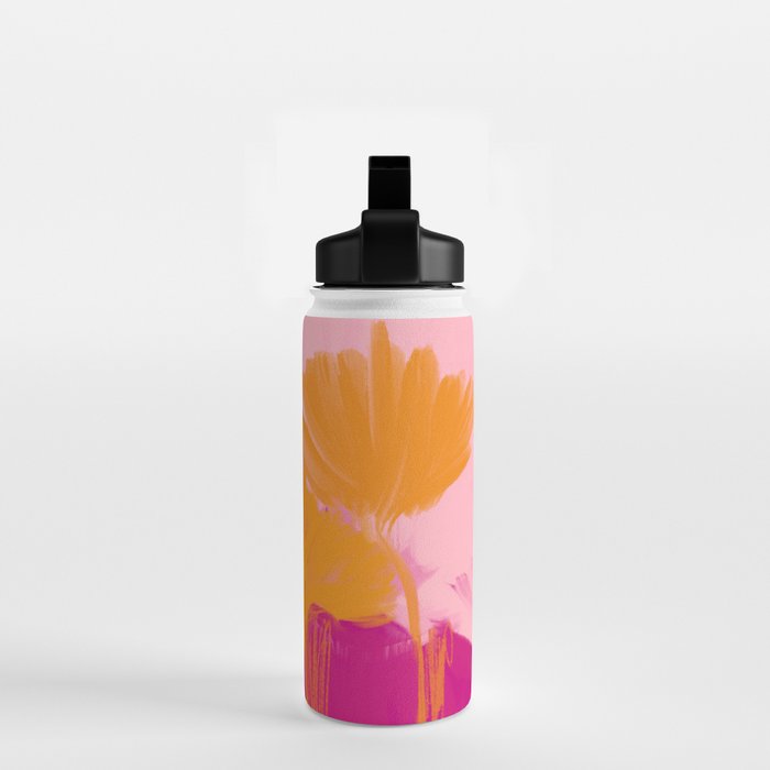 Bloom In Orange & Pink Water Bottle Gallery Image 2