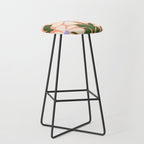 Oh, Daisy! Peach, off-white, purple and green Stool Gallery Image 1