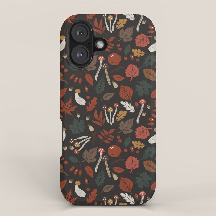 Dark autumnal mushrooms II iPhone Case Gallery Image 1