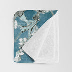 Vincent Van Gogh Almond Blossoms Teal Throw Blanket Gallery Image 3