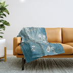 Vincent Van Gogh Almond Blossoms Teal Throw Blanket Gallery Image 1