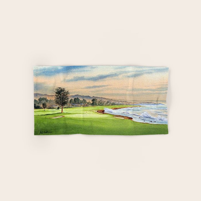 Pebble Beach Golf Course 18th Hole Bath Towel Gallery Image 1