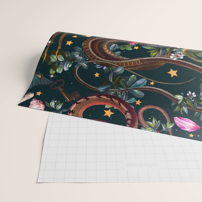 Mysterious Mushroom Forest III - Night Wrapping Paper Gallery Image 2