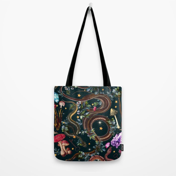 Mysterious Mushroom Forest III - Night Tote Bag Gallery Image 2
