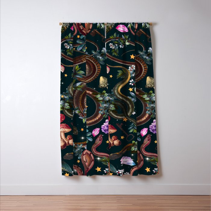 Mysterious Mushroom Forest III - Night Window Curtain Gallery Image 3