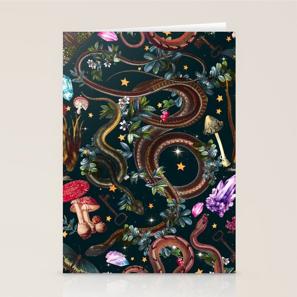 Mysterious Mushroom Forest III - Night Stationery Card Gallery Image 2