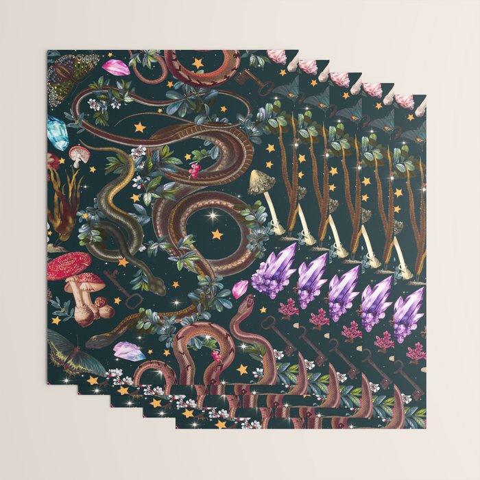 Mysterious Mushroom Forest III - Night Wrapping Paper Gallery Image 3