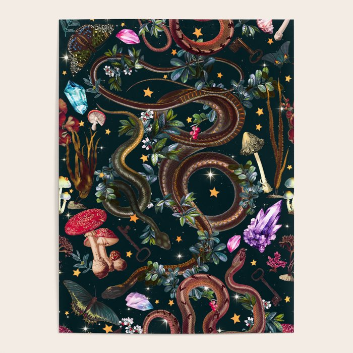 Mysterious Mushroom Forest III - Night Poster Gallery Image 1