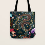 Mysterious Mushroom Forest III - Night Tote Bag Gallery Image 1