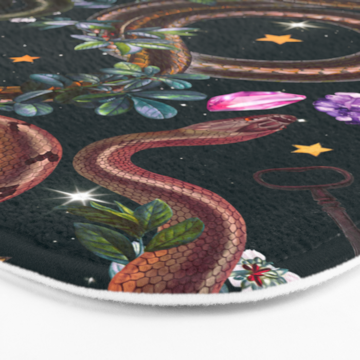 Mysterious Mushroom Forest III - Night Bath Mat Gallery Image 3