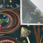 Mysterious Mushroom Forest III - Night Wall Tapestry Gallery Image 3