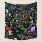 Mysterious Mushroom Forest III - Night Wall Tapestry Gallery Image 4