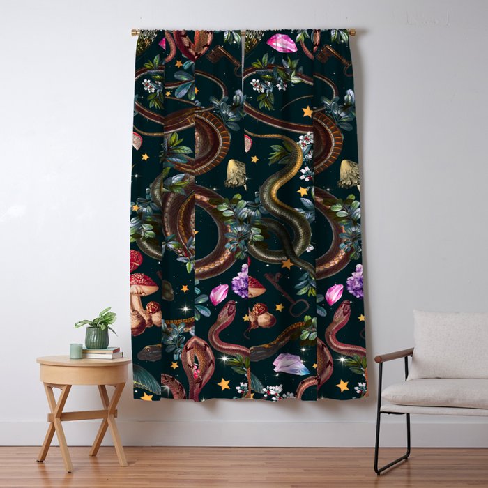 Mysterious Mushroom Forest III - Night Window Curtain Gallery Image 5
