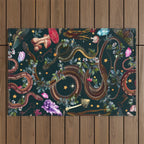 Mysterious Mushroom Forest III - Night Outdoor Rug Gallery Image 1