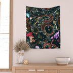 Mysterious Mushroom Forest III - Night Wall Tapestry Gallery Image 2