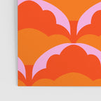 Orange Scalloped Floral Pattern Poster Gallery Image 3