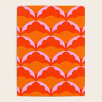 Orange Scalloped Floral Pattern Poster Gallery Image 4