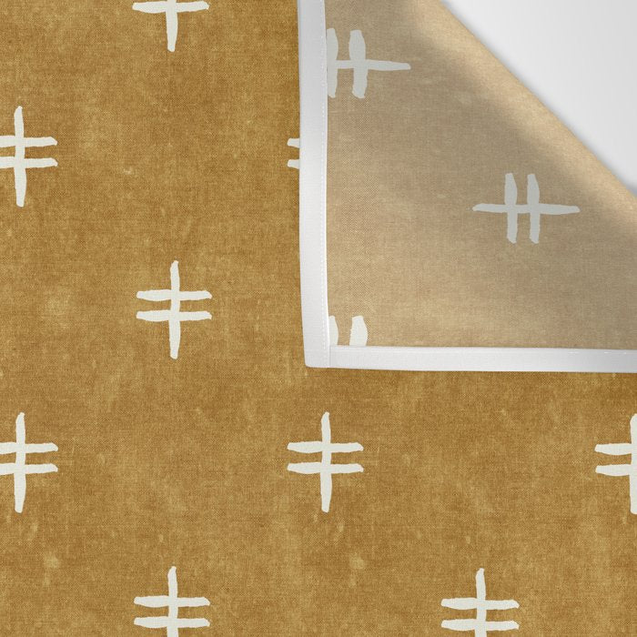 double cross on mustard  Wall Tapestry Gallery Image 3