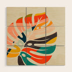 shape leaf modern mid century Wood Wall Art Gallery Image 1