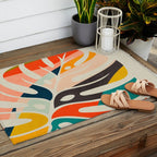 shape leaf modern mid century Outdoor Rug Gallery Image 2