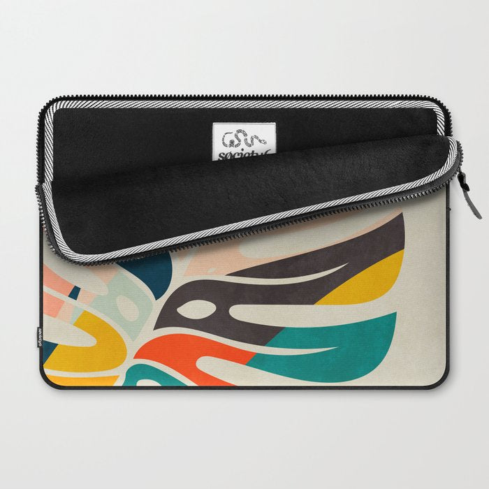 shape leaf modern mid century Laptop Sleeve Gallery Image 2