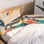 shape leaf modern mid century Pillow Sham Gallery Image 2