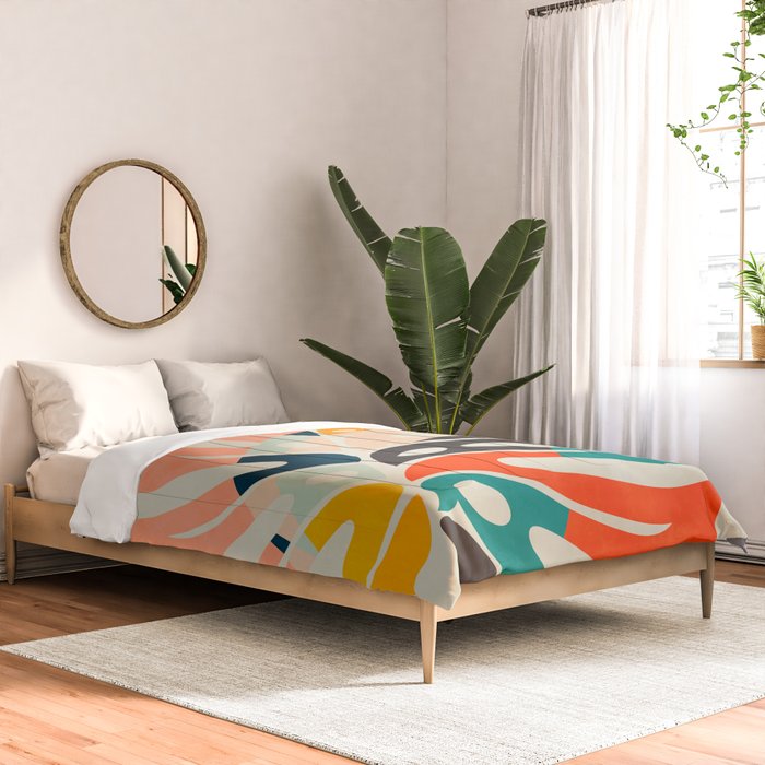 shape leaf modern mid century Comforter Gallery Image 2