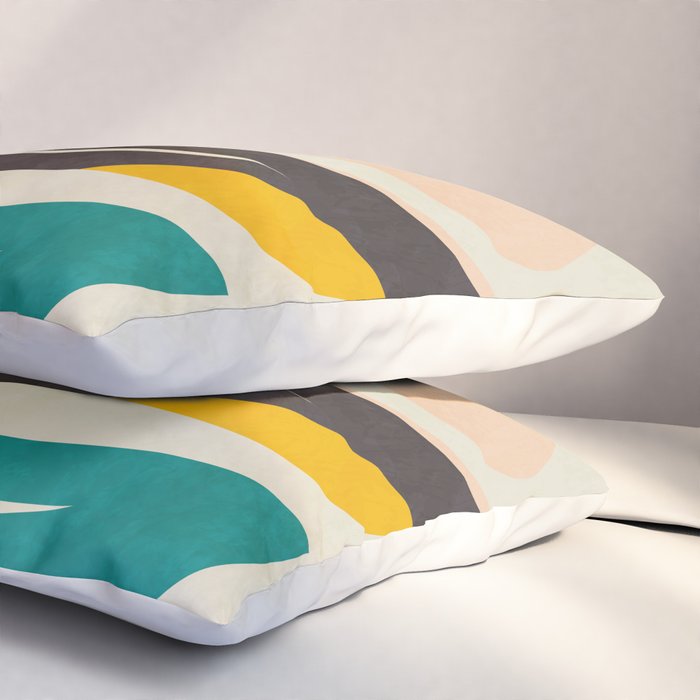 shape leaf modern mid century Pillow Sham Gallery Image 3