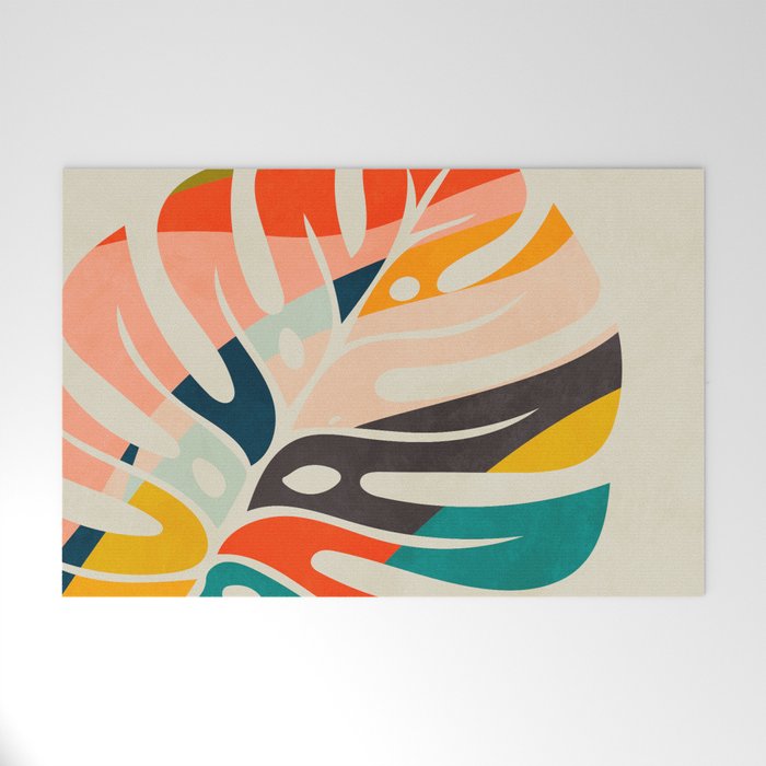 shape leaf modern mid century Welcome Mat Gallery Image 1