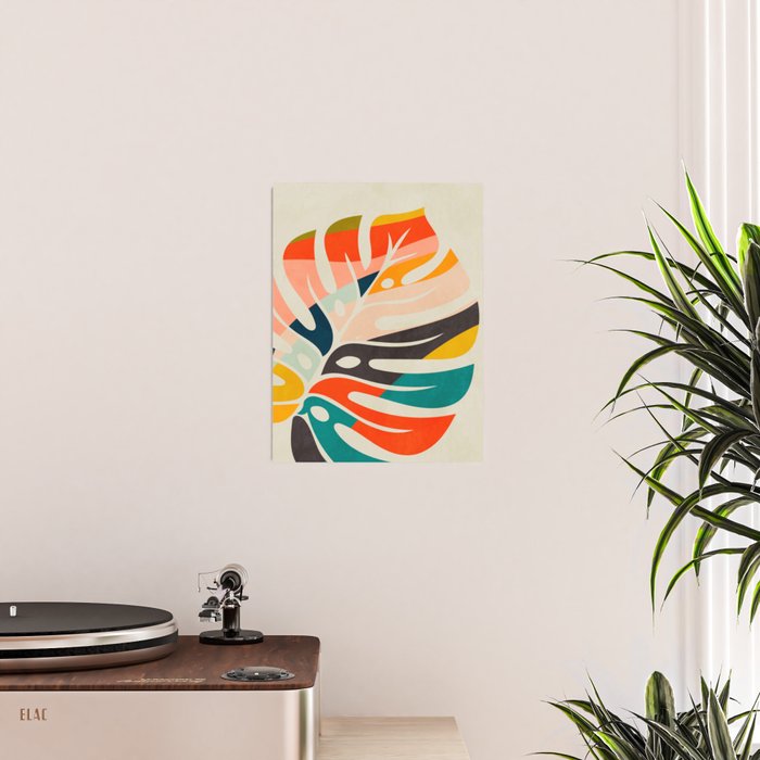 shape leaf modern mid century Poster Gallery Image 2