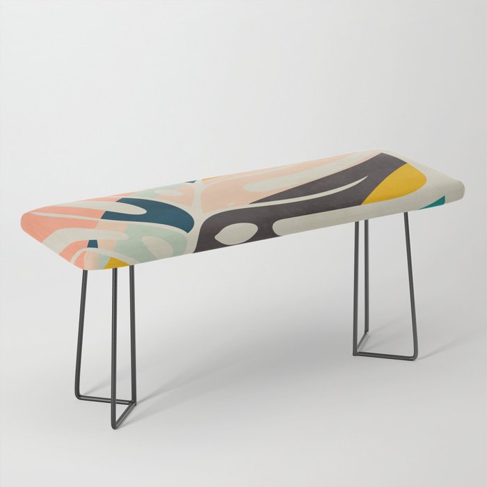 shape leaf modern mid century Bench Gallery Image 1