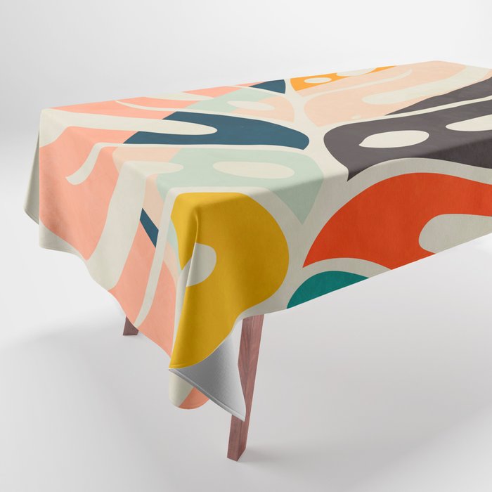 shape leaf modern mid century Tablecloth Gallery Image 1