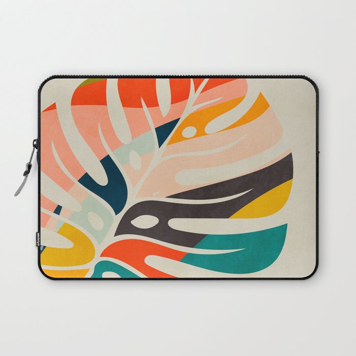 shape leaf modern mid century Laptop Sleeve Gallery Image 1
