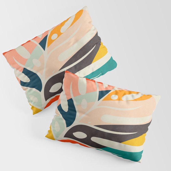 shape leaf modern mid century Pillow Sham Gallery Image 3