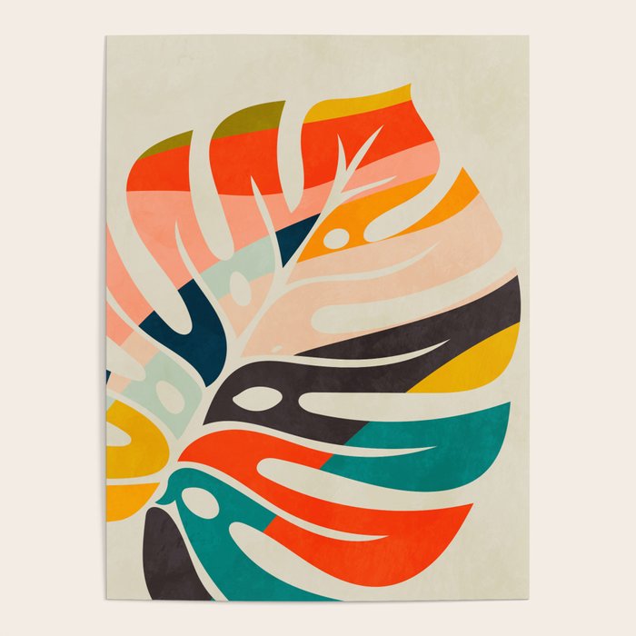 shape leaf modern mid century Poster Gallery Image 1