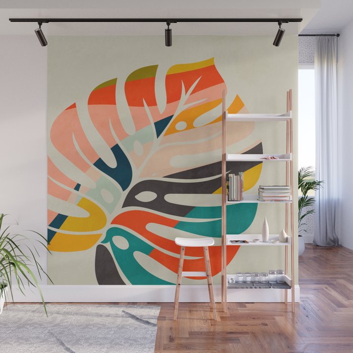 shape leaf modern mid century Wall Mural Gallery Image 1