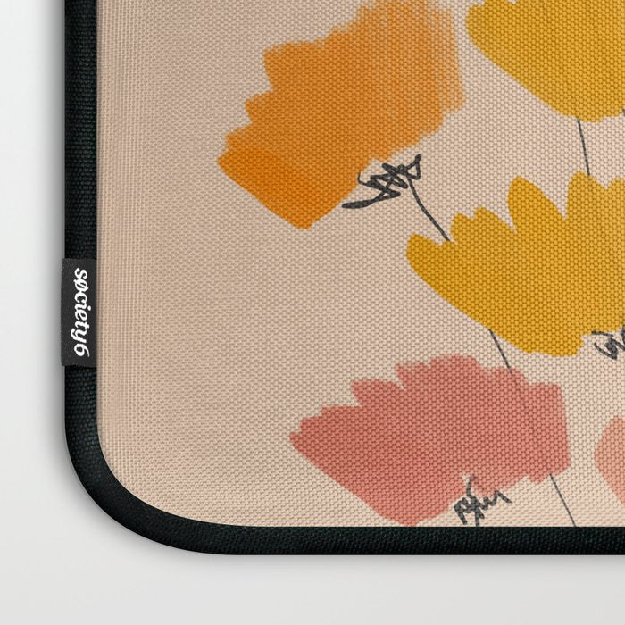 Summertime Flowers On Beige Laptop Sleeve Gallery Image 3