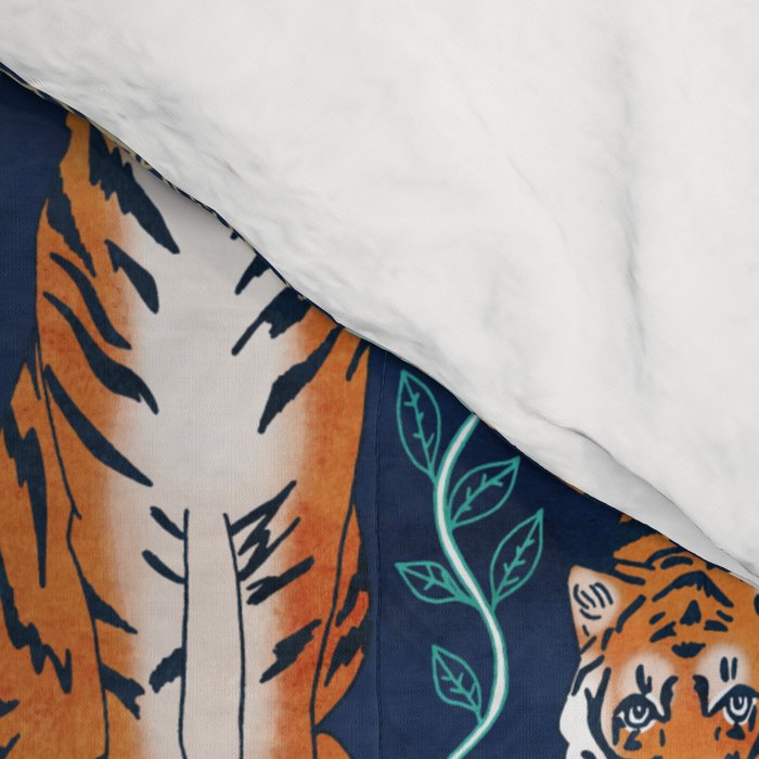 Tiger Toile on Navy Comforter Gallery Image 4