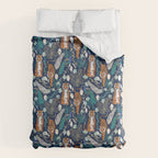 Tiger Toile on Navy Duvet Cover Gallery Image 6