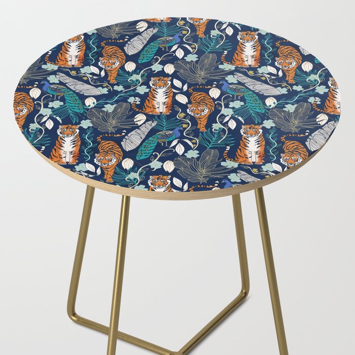 Tiger Toile on Navy Side Table Gallery Image 2