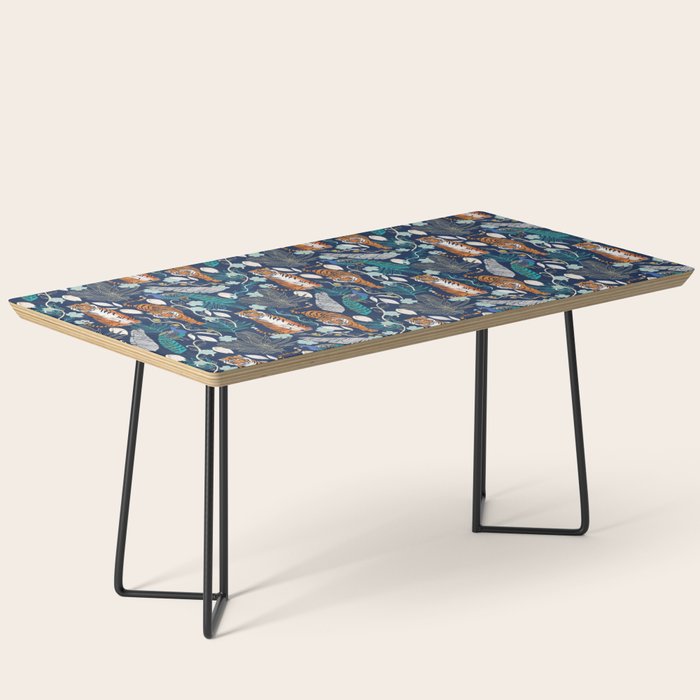 Tiger Toile on Navy Coffee Table Gallery Image 1