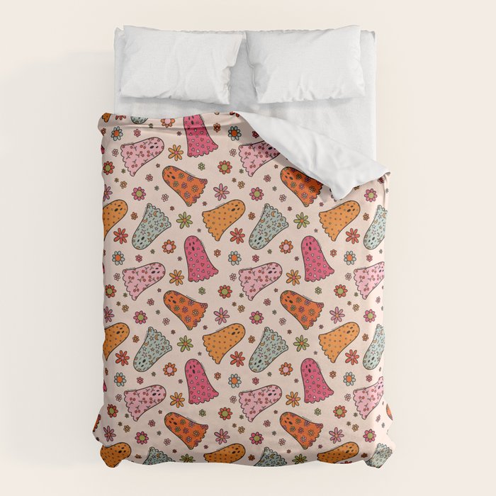 Cute Ghost Print Duvet Cover Gallery Image 1