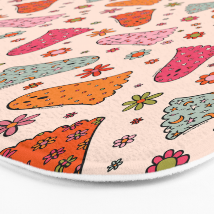 Cute Ghost Print Bath Mat Gallery Image 3