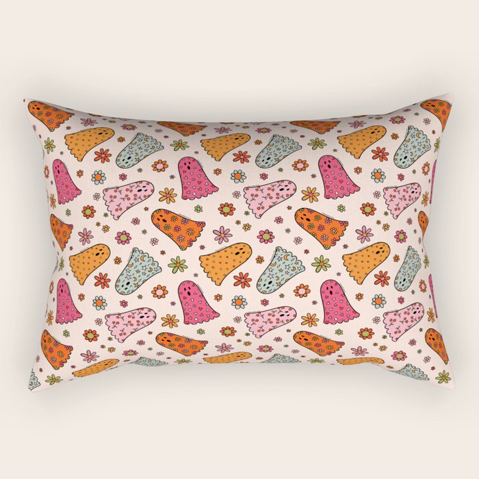 Cute Ghost Print Rectangular Pillow Gallery Image 1