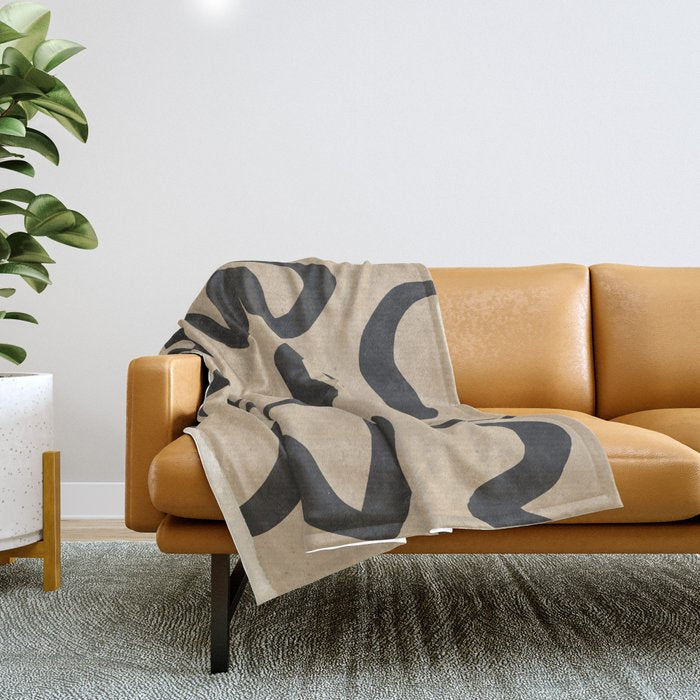 Organic Flow II Throw Blanket Gallery Image 1