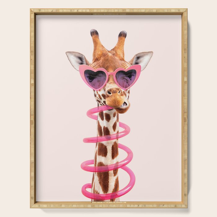 THIRSTY GIRAFFE Serving Tray Gallery Image 1
