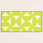 Bauhaus Mid Century Modern Geometric III Lime Green Desk Mat Gallery Image 3